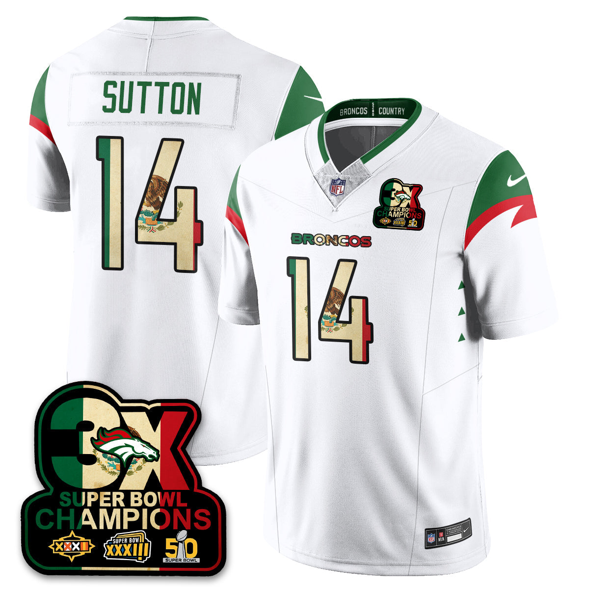 DEN Mexico Vapor Limited Jersey - All Stitched
