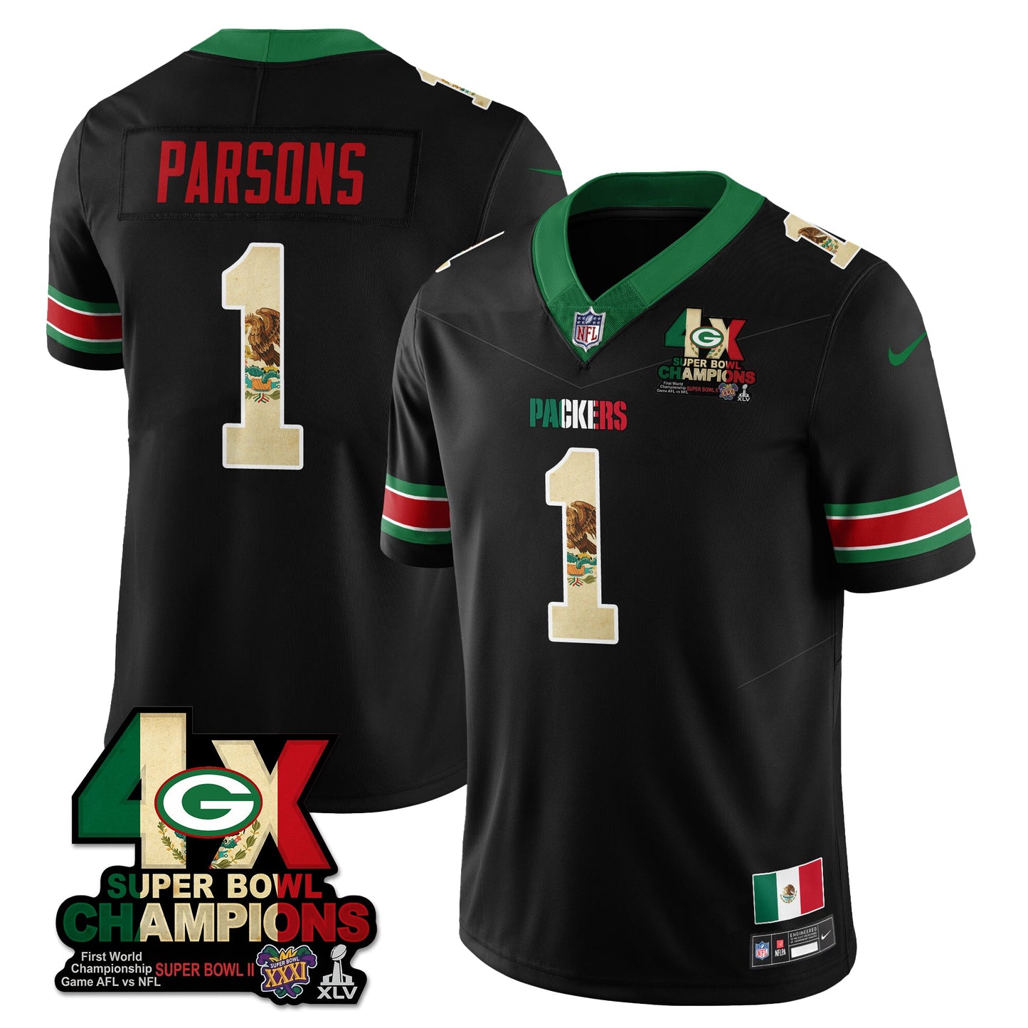 GB Mexico Vapor Limited Jersey - All Stitched
