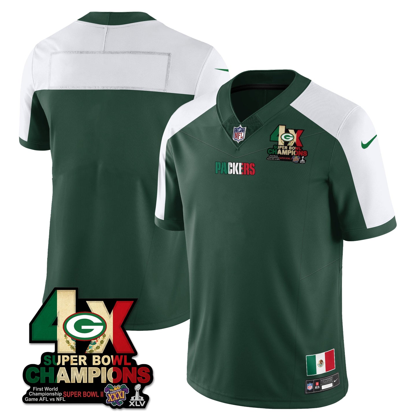 GB Mexico Vapor Limited Jersey - All Stitched