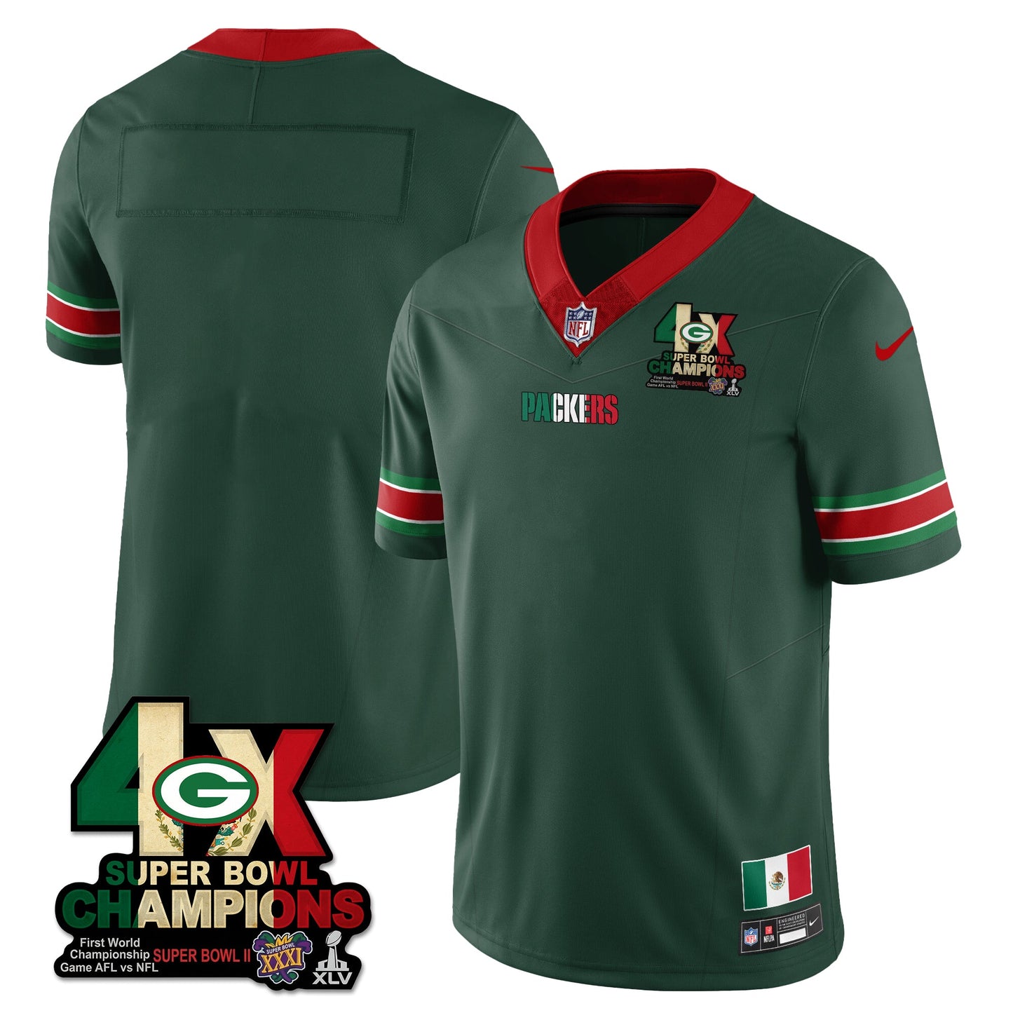 GB Mexico Vapor Limited Jersey - All Stitched