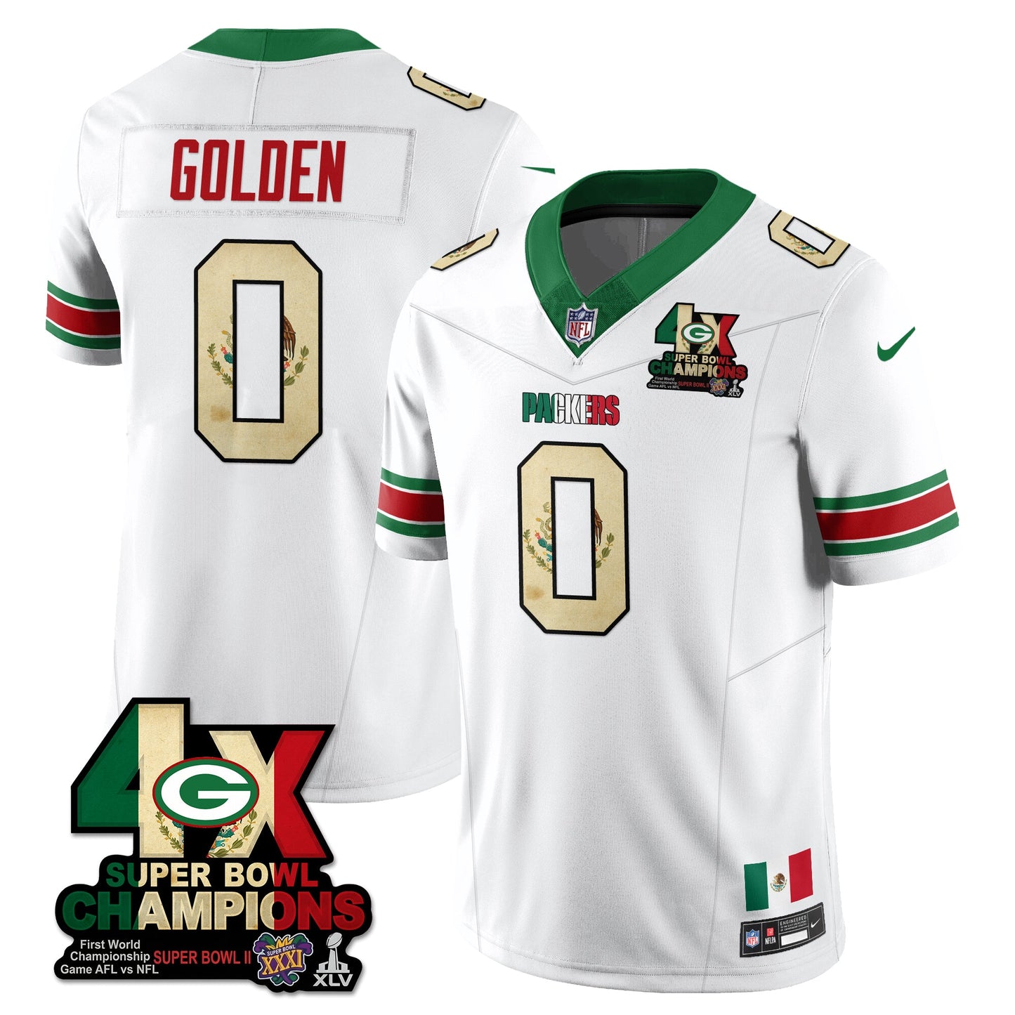 GB Mexico Vapor Limited Jersey - All Stitched