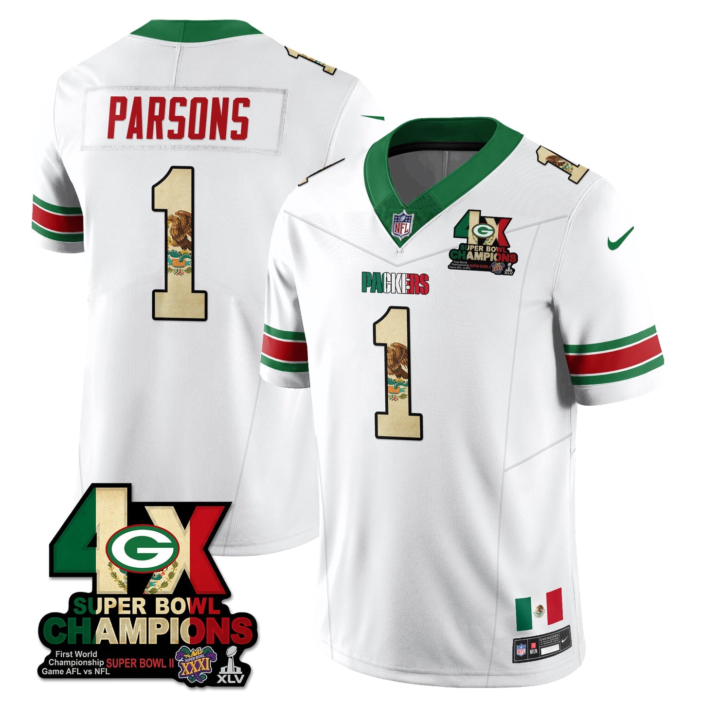 GB Mexico Vapor Limited Jersey - All Stitched