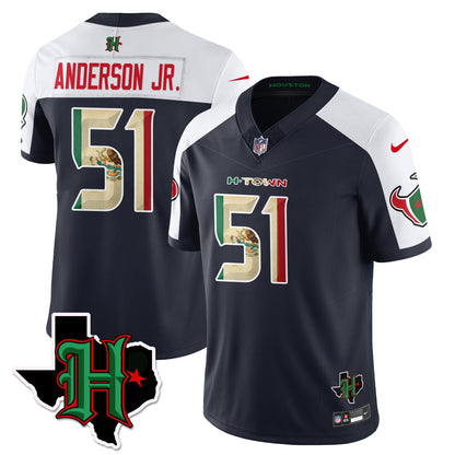 HOU Mexico Vapor Limited Jersey - All Stitched