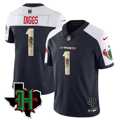 HOU Mexico Vapor Limited Jersey - All Stitched
