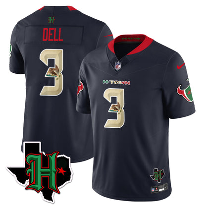 HOU Mexico Vapor Limited Jersey - All Stitched