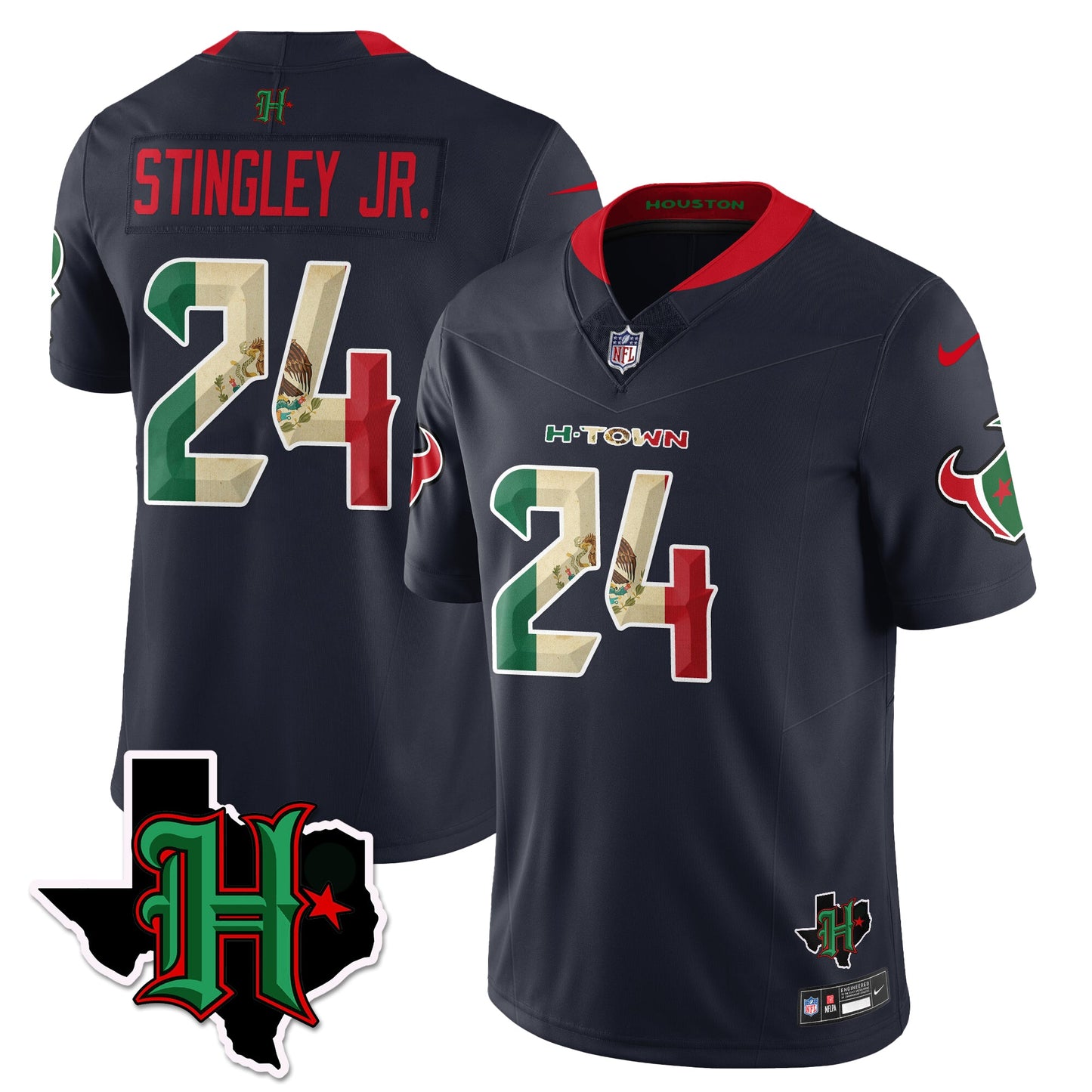 HOU Mexico Vapor Limited Jersey - All Stitched