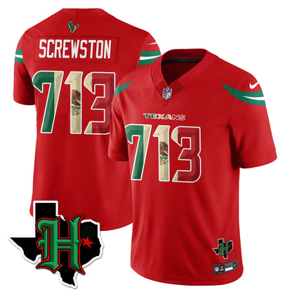 HOU Mexico Vapor Limited Jersey - All Stitched