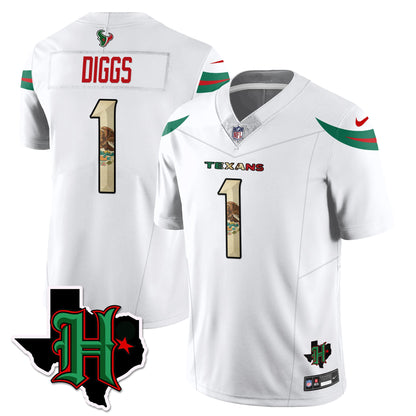 HOU Mexico Vapor Limited Jersey - All Stitched