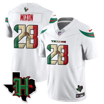 HOU Mexico Vapor Limited Jersey - All Stitched