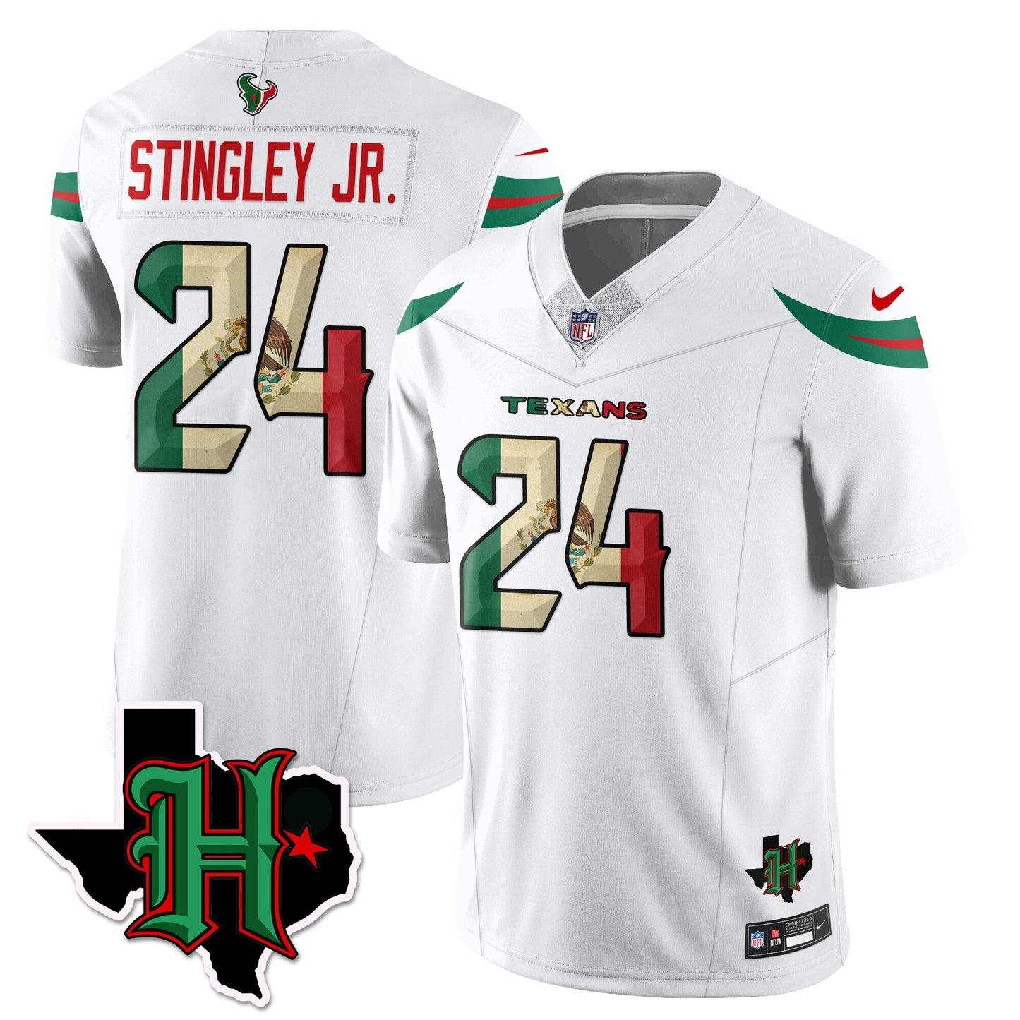 HOU Mexico Vapor Limited Jersey - All Stitched
