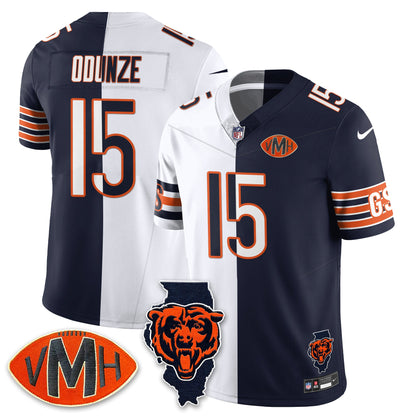 CHI Honor Virginia Halas McCaskey Split Jersey - All Stitched