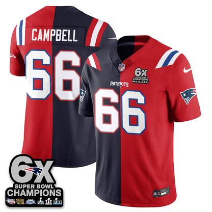 NE 6-Time Champions Patch Vapor Limited Split Jersey - All Stitched
