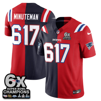 NE 6-Time Champions Patch Vapor Limited Split Jersey - All Stitched