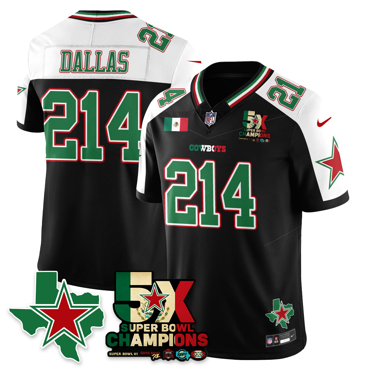 DAL Mexico Vapor Limited Jersey - All Stitched