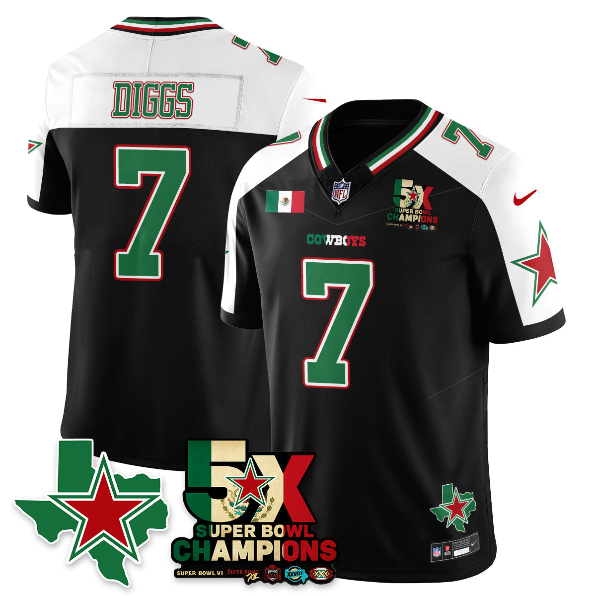 DAL Mexico Vapor Limited Jersey - All Stitched
