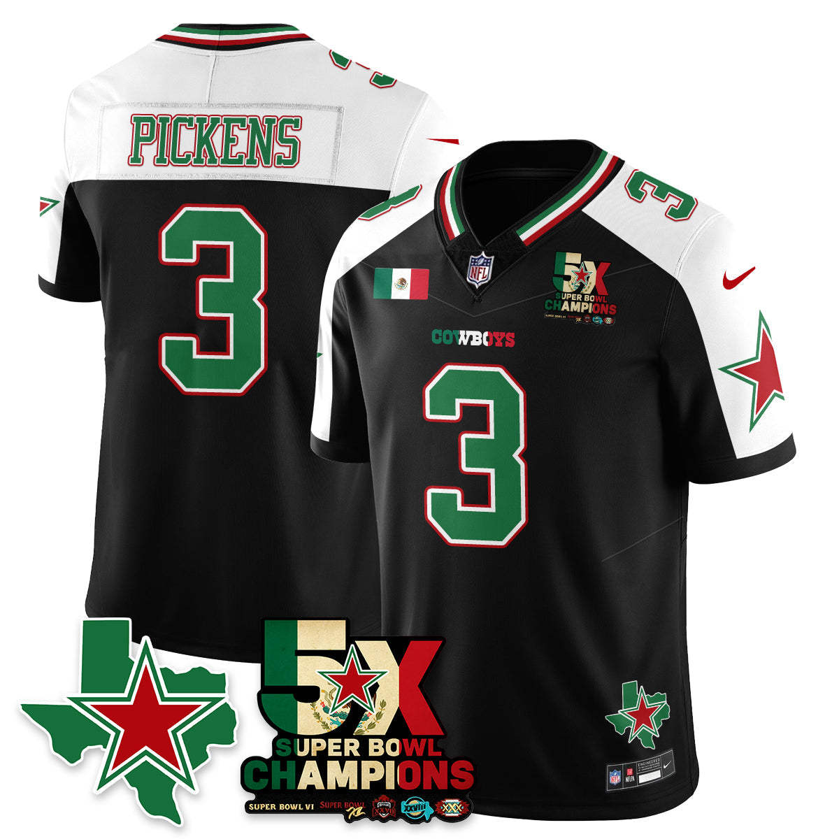 DAL Mexico Vapor Limited Jersey - All Stitched