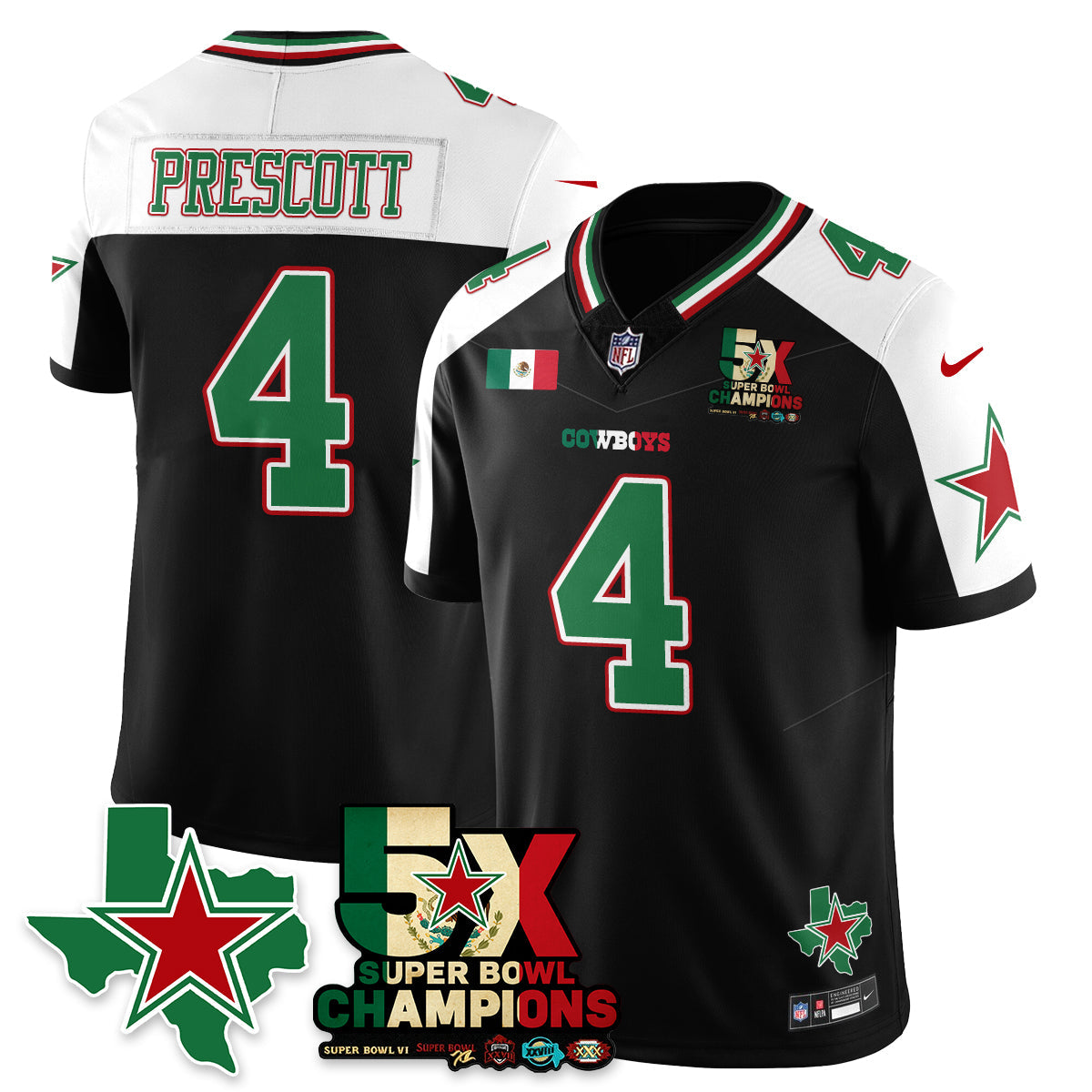 DAL Mexico Vapor Limited Jersey - All Stitched
