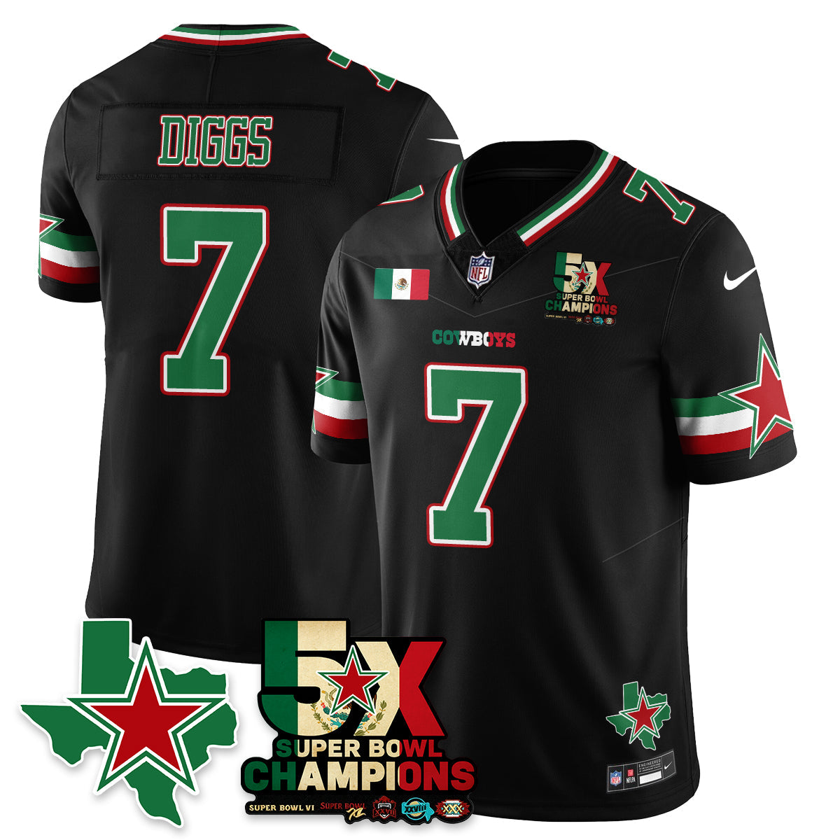 DAL Mexico Vapor Limited Jersey - All Stitched