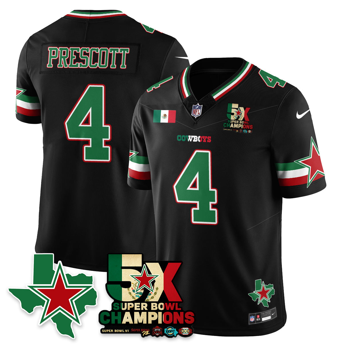 DAL Mexico Vapor Limited Jersey - All Stitched