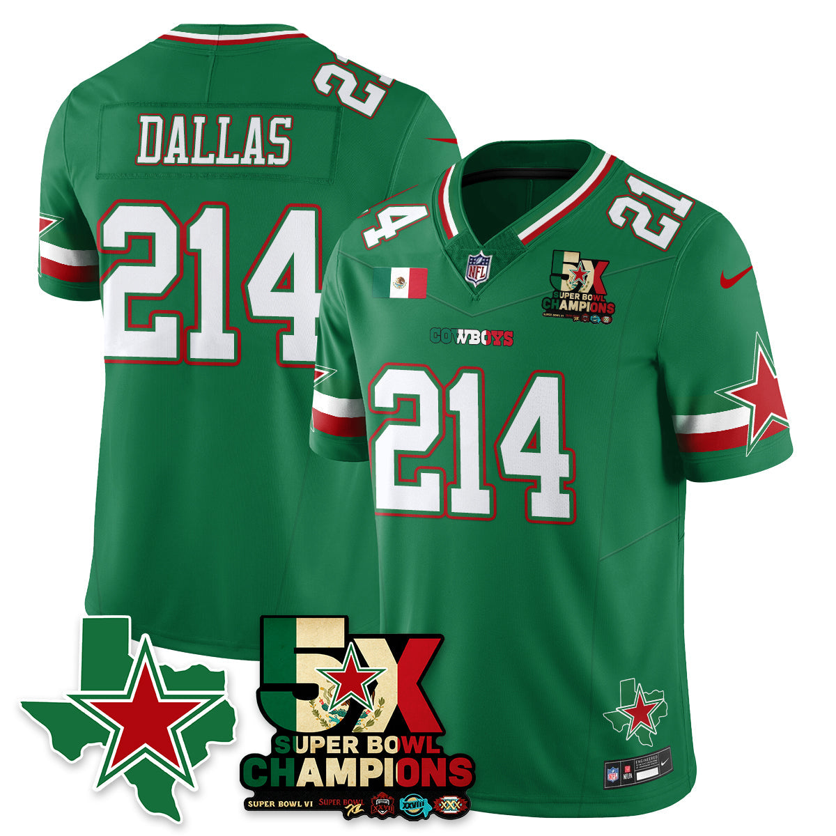 DAL Mexico Vapor Limited Jersey - All Stitched
