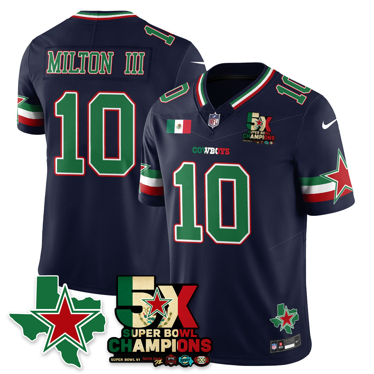 DAL Mexico Vapor Limited Jersey - All Stitched