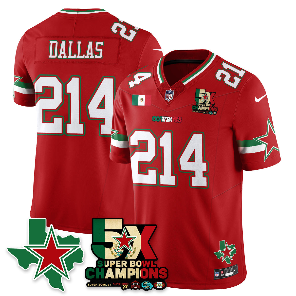 DAL Mexico Vapor Limited Jersey - All Stitched