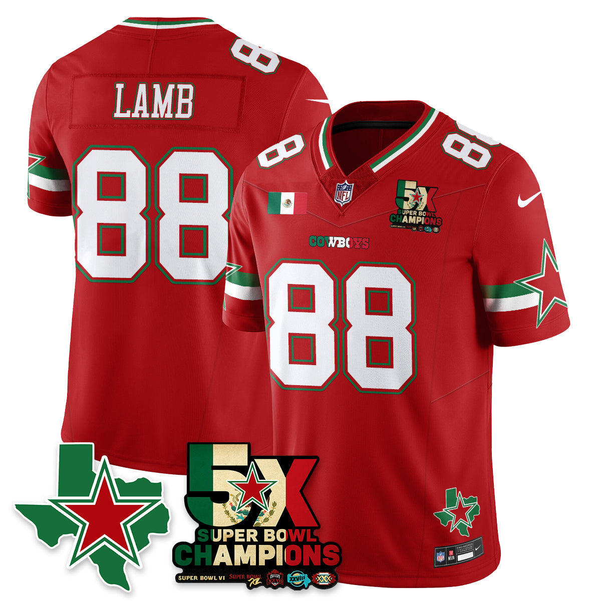 DAL Mexico Vapor Limited Jersey - All Stitched