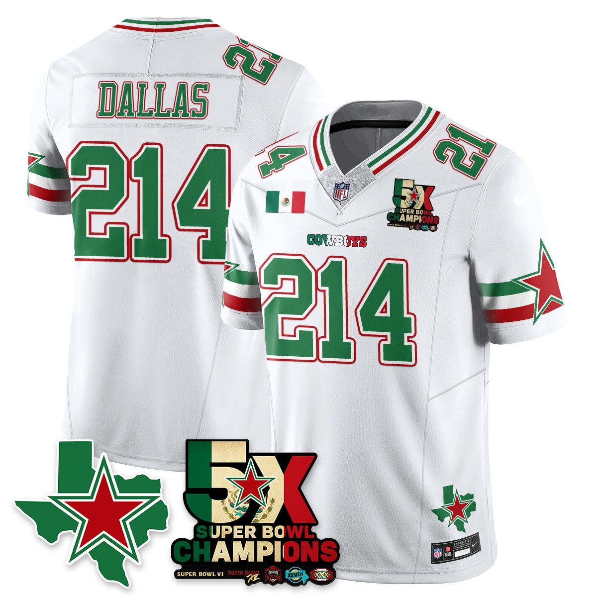 DAL Mexico Vapor Limited Jersey - All Stitched