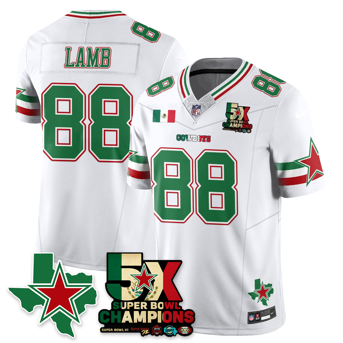 DAL Mexico Vapor Limited Jersey - All Stitched