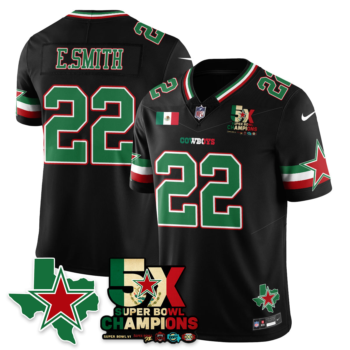 DAL Mexico Vapor Limited Jersey - All Stitched