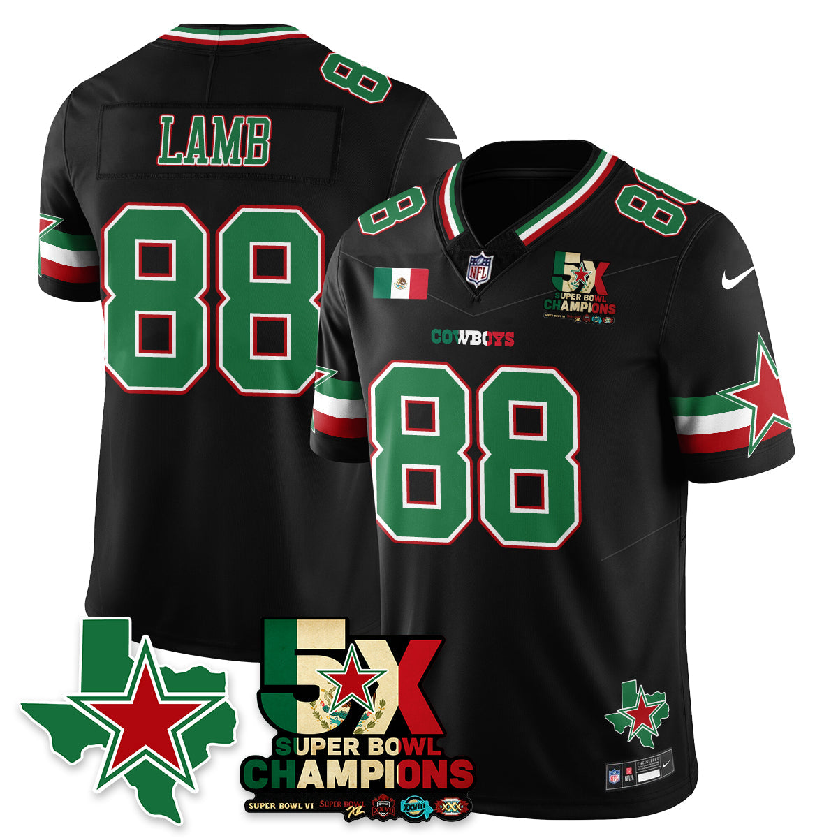 DAL Mexico Vapor Limited Jersey - All Stitched