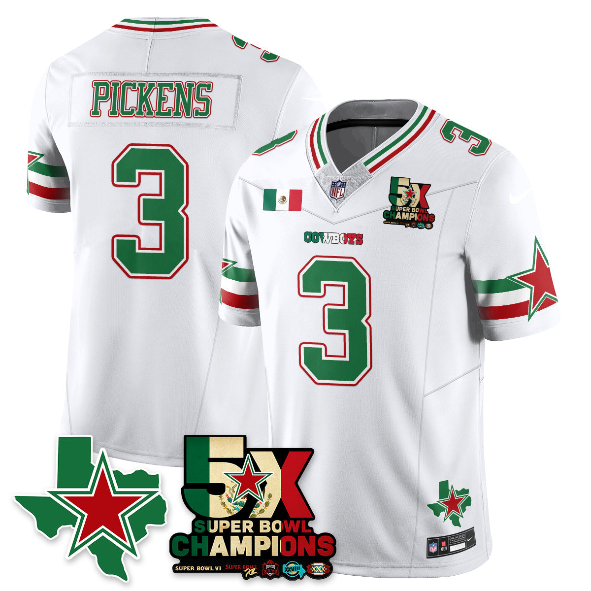 DAL Mexico Vapor Limited Jersey - All Stitched