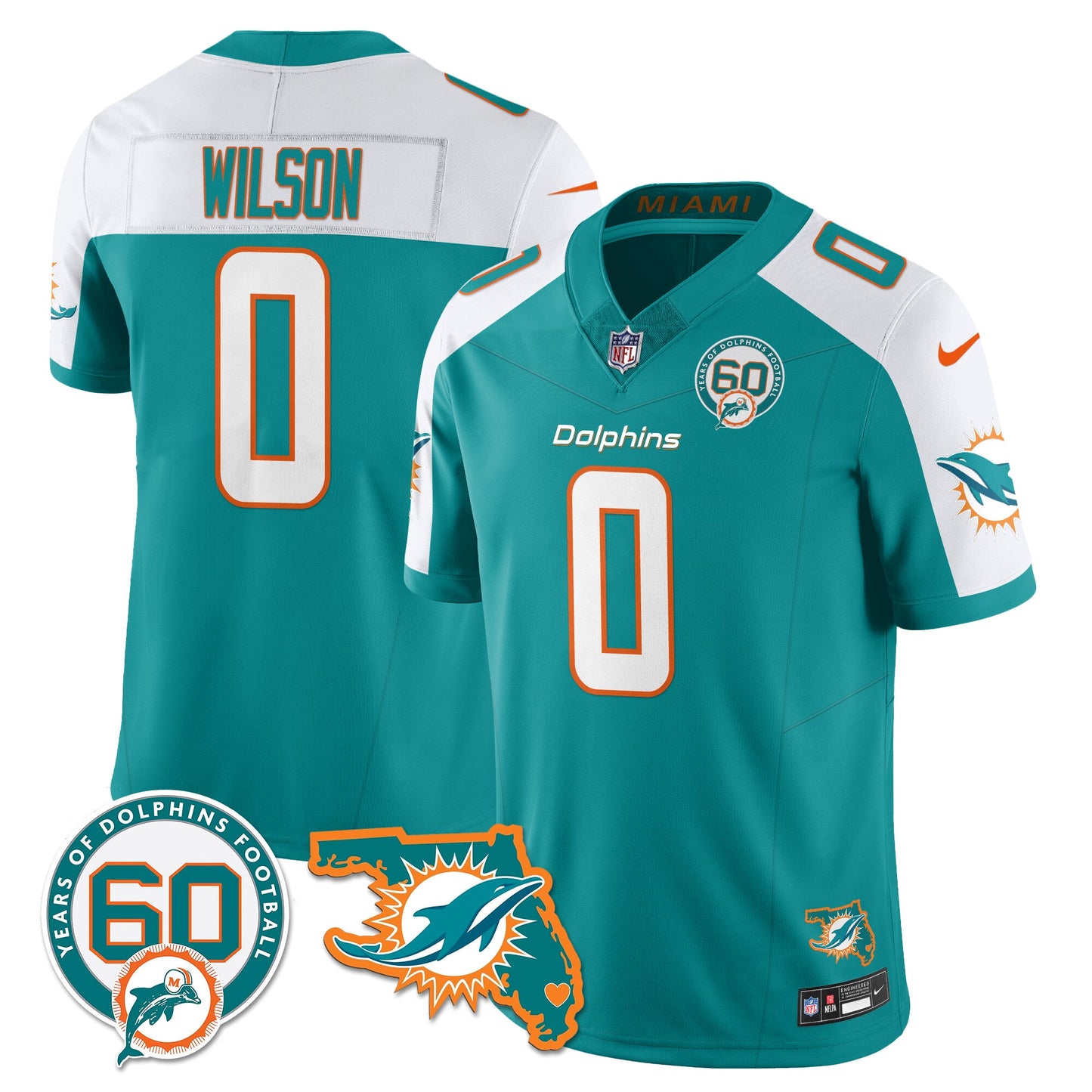 MIA 60th Season Vapor Limited Jersey - All Stitched