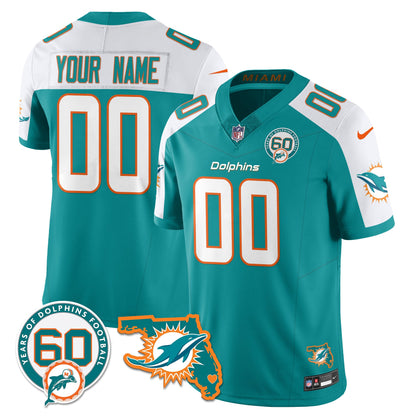 Custom MIA 60th Season Vapor Limited Jersey - All Stitched