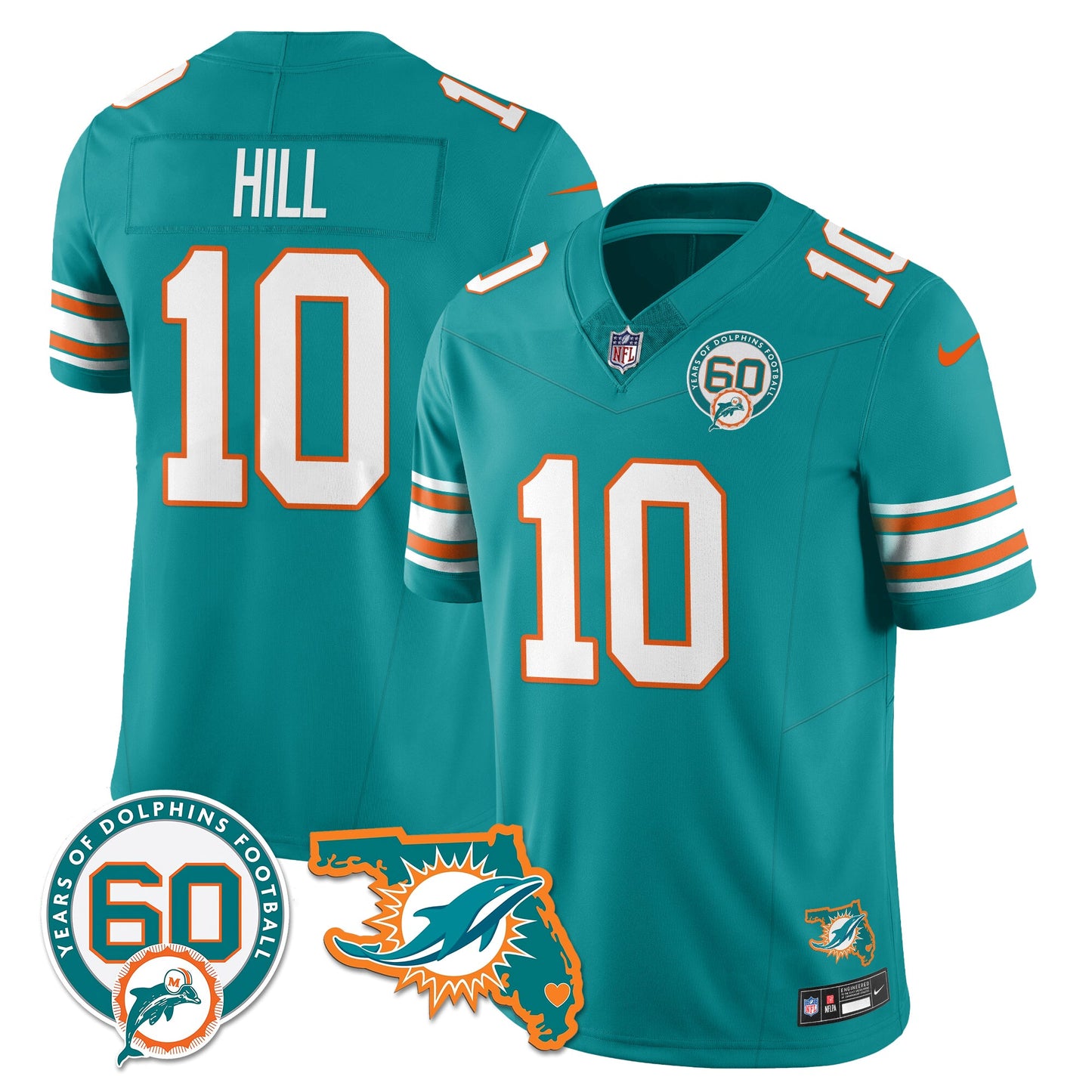 MIA 60th Season Vapor Limited Jersey - All Stitched