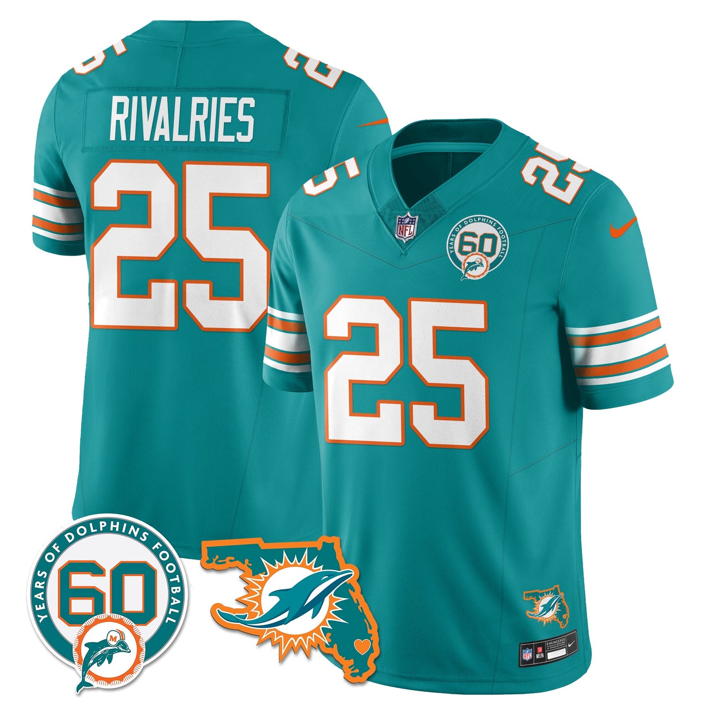 MIA 60th Season Vapor Limited Jersey - All Stitched