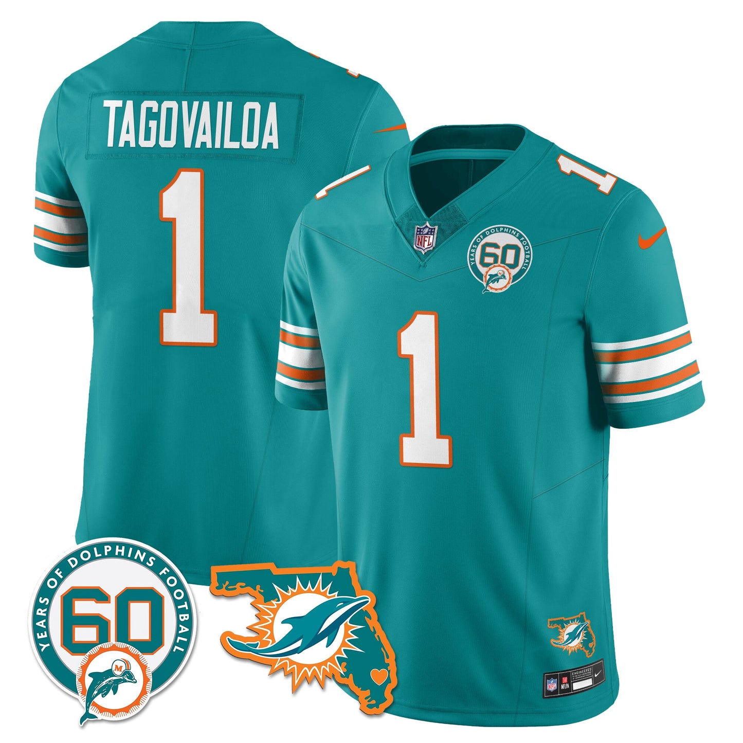 MIA 60th Season Vapor Limited Jersey - All Stitched