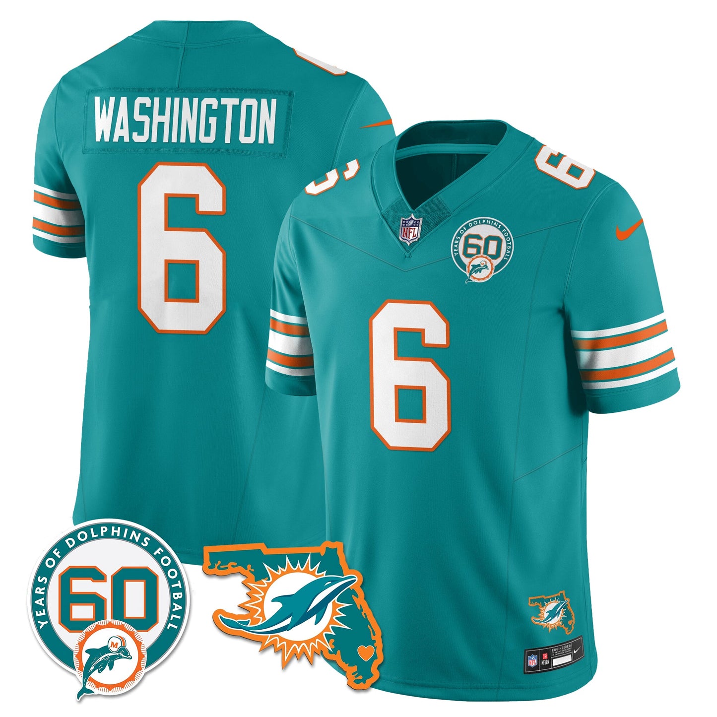 MIA 60th Season Vapor Limited Jersey - All Stitched