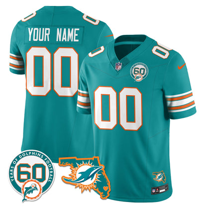 MIA 60th Season Vapor Limited Jersey - All Stitched
