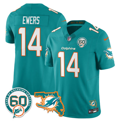 MIA 60th Season Vapor Limited Jersey - All Stitched