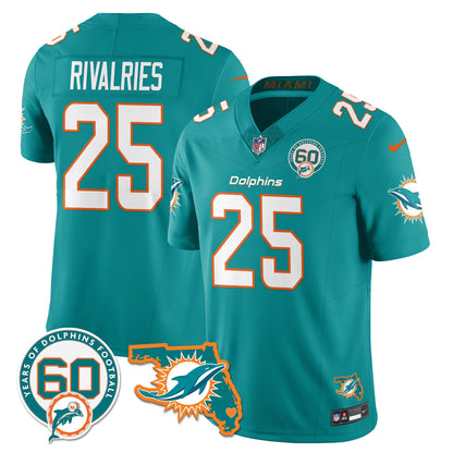 MIA 60th Season Vapor Limited Jersey - All Stitched