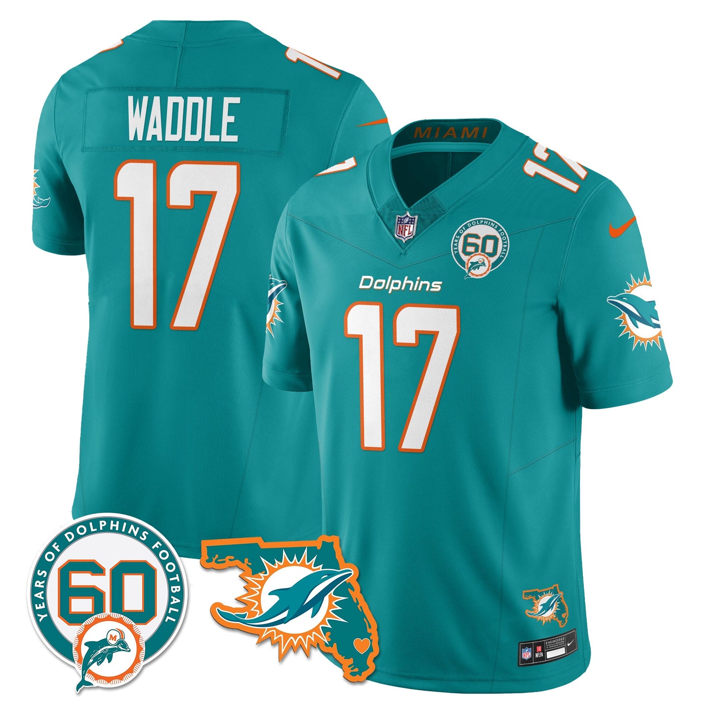 MIA 60th Season Vapor Limited Jersey - All Stitched