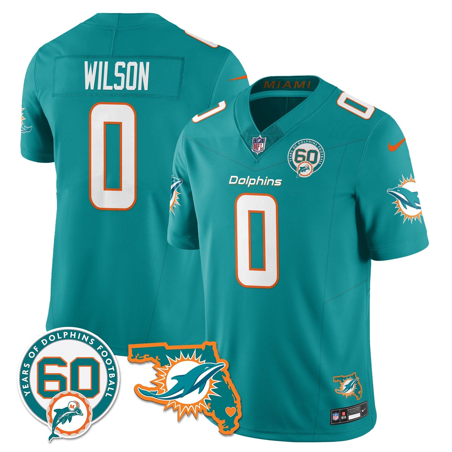 MIA 60th Season Vapor Limited Jersey - All Stitched