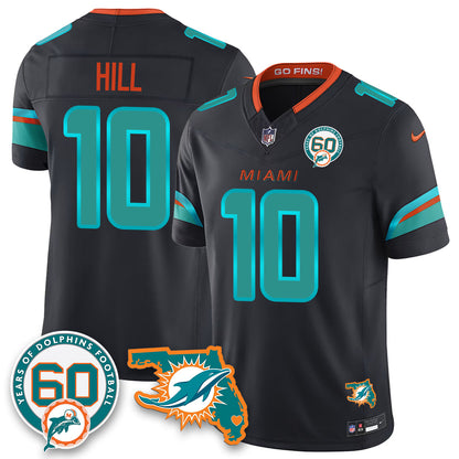 MIA 60th Season Vapor Limited Jersey - All Stitched