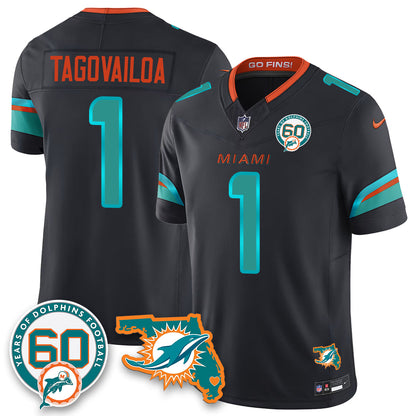 MIA 60th Season Vapor Limited Jersey - All Stitched