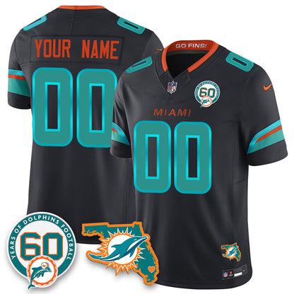 MIA 60th Season Vapor Limited Jersey - All Stitched
