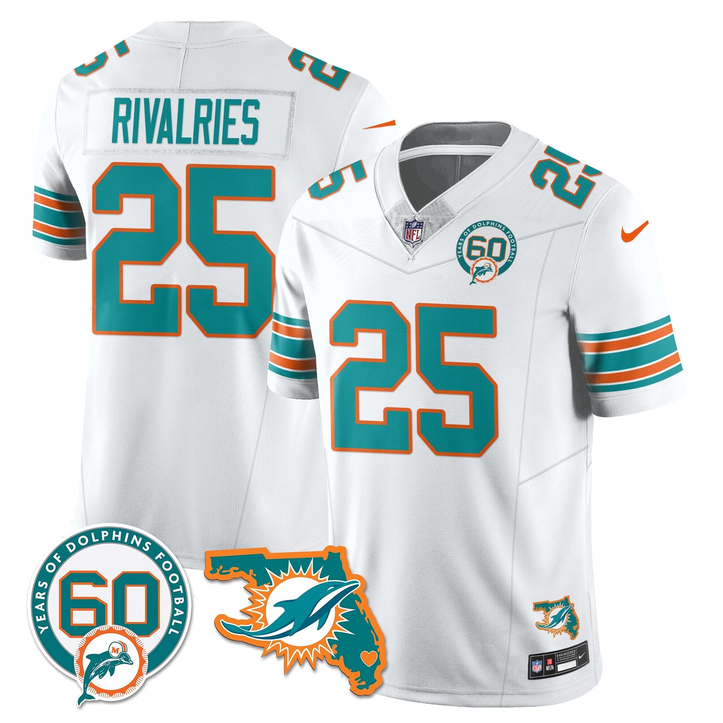 MIA 60th Season Vapor Limited Jersey - All Stitched