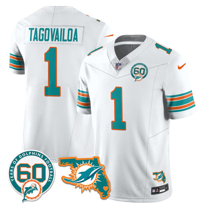 MIA 60th Season Vapor Limited Jersey - All Stitched