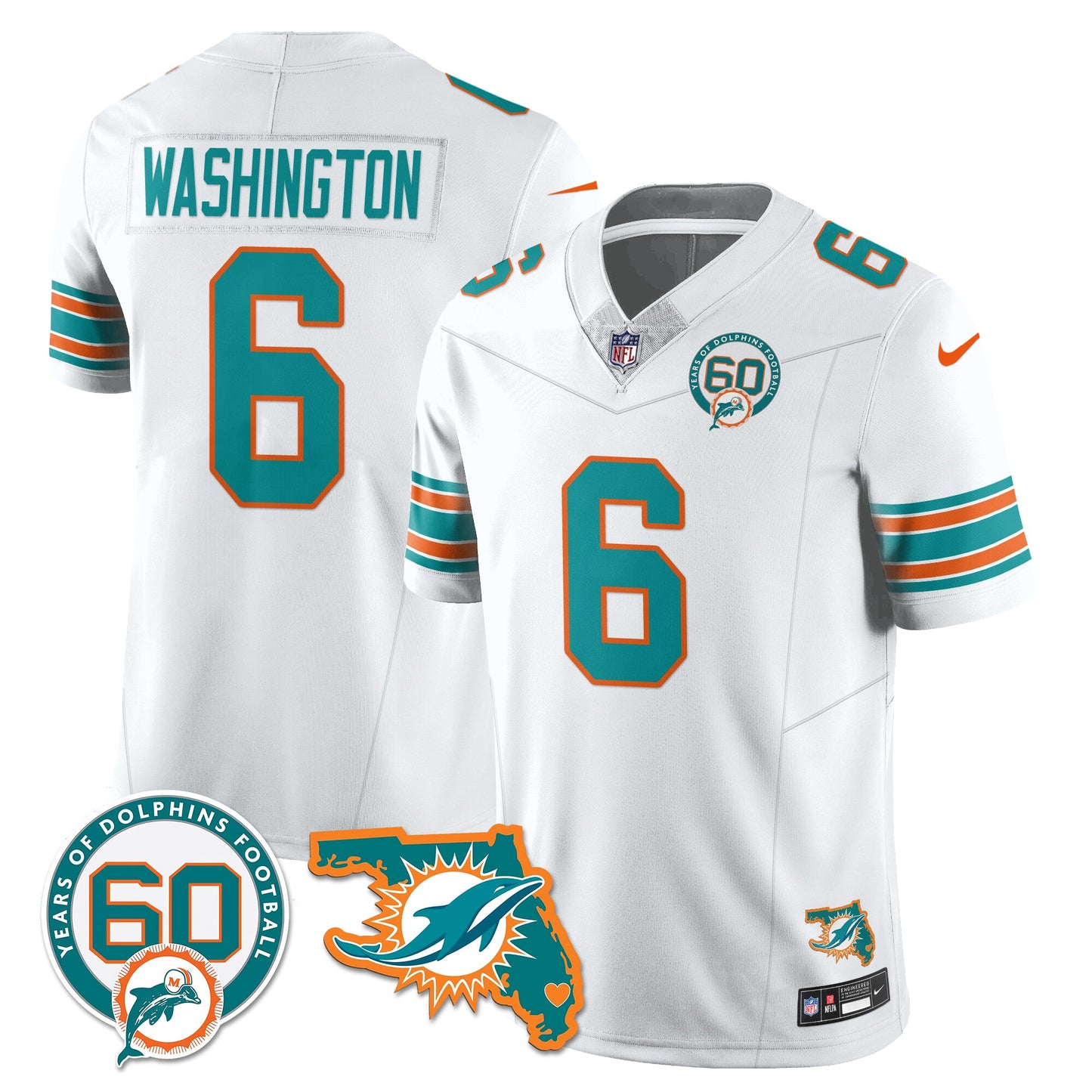 MIA 60th Season Vapor Limited Jersey - All Stitched
