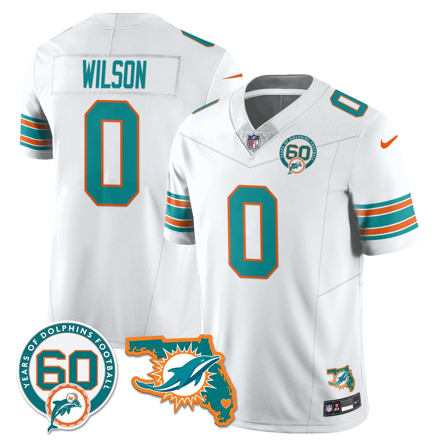 MIA 60th Season Vapor Limited Jersey - All Stitched